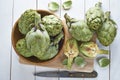 Fresh artichokes to cook Royalty Free Stock Photo