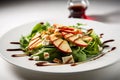 Fresh Arugula Salad with Apples, Pomegranate, and Feta