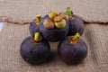 Fresh asian tropical mangosteen fruit Royalty Free Stock Photo