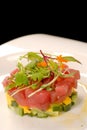 Fresh Asian tuna and mango tartare Royalty Free Stock Photo