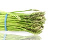 Fresh asparagus bunch in pure white background