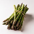 Fresh Asparagus Bundle on white back ground Royalty Free Stock Photo