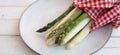 Fresh asparagus on a plate