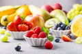 Fresh assorted fruits and berries Royalty Free Stock Photo