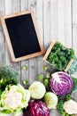 Fresh Assorted Vegetable with Chalkboard