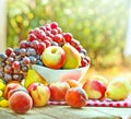 Fresh autumn fruits