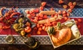 fresh autumn fruits and vegetables thanksgiving Royalty Free Stock Photo