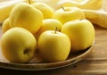 Fresh autumn yellow apples