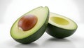 Fresh Avocado Halves with Pit Royalty Free Stock Photo