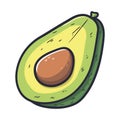 Fresh avocado slice, healthy snack, nature delight