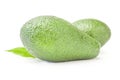 Ripe avocado on a white background. Clipping path