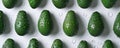 Fresh avocados with water droplets on white background Royalty Free Stock Photo