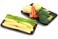 Fresh Baby corn and Asparagus with set vegetables Royalty Free Stock Photo