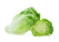 Fresh baby cos lettuce on white background Royalty Free Stock Photo