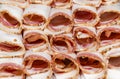Fresh bacon, neatly sliced ??and served Royalty Free Stock Photo
