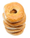 Tower made of bagels Royalty Free Stock Photo