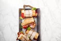 Fresh baguette sandwich bahn-mi styled Royalty Free Stock Photo