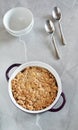 Apple crumble for two Royalty Free Stock Photo