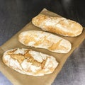 Fresh baked bread on papper Royalty Free Stock Photo