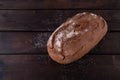 Fresh baked bread on rustic wooden table Royalty Free Stock Photo