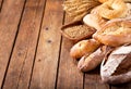 Fresh baked bread with wheat ears Royalty Free Stock Photo