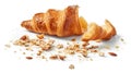 Fresh baked butter crushed nuts breakfast croissant Generative AI