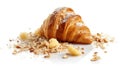 Fresh baked butter crushed nuts breakfast croissant Generative AI