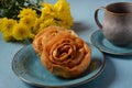 Fresh baked chebakia for ramadan. Chebakia moroccan pastries.