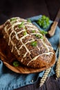 Fresh pull apart bread with cheese and garlic