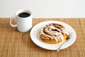 Cinnamon Roll and Coffee