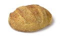 Fresh baked corn bread loaf on white background close up Royalty Free Stock Photo