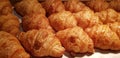 Fresh Baked Croissants. Warm Fresh Buttery Croissants and Rolls. French and American Croissants and Baked Pastries Royalty Free Stock Photo