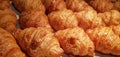 Fresh Baked Croissants. Warm Fresh Buttery Croissants and Rolls. French and American Croissants and Baked Pastries Royalty Free Stock Photo