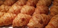 Fresh Baked Croissants. Warm Fresh Buttery Croissants and Rolls. French and American Croissants and Baked Pastries Royalty Free Stock Photo