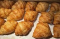 Fresh Baked Croissants. Warm Fresh Buttery Croissants and Rolls. French and American Croissants and Baked Pastries Fresh Baked Royalty Free Stock Photo