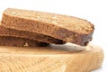 Fresh baked dark bread isolated on white Royalty Free Stock Photo