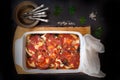 Fresh Baked Eggplant Parmigiana Royalty Free Stock Photo