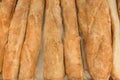 Fresh baked goods bakery loaf baguette bread background Royalty Free Stock Photo