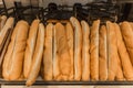 Fresh baked goods bakery loaf baguette bread background Royalty Free Stock Photo
