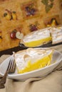 Fresh baked homemade lemon meringue pie