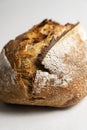 Fresh baked loaf of homemade sourdough bread Royalty Free Stock Photo