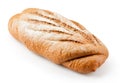 Fresh baked long loaf isolated on white Royalty Free Stock Photo