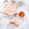 Fresh baked madeleines cookies Royalty Free Stock Photo