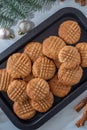 Fresh baked peanut butter cookies Royalty Free Stock Photo