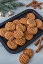 Fresh baked peanut butter cookies Royalty Free Stock Photo