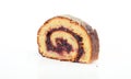 Fresh Baked Plum Jam Roll Cake Royalty Free Stock Photo