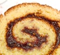 Fresh Baked Plum Jam Roll Cake Royalty Free Stock Photo