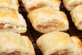 Fresh baked sausage rolls