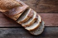 Close up of Slices of Sour Dough Bread