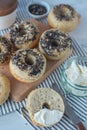 Fresh baked sourdough New York style bagels